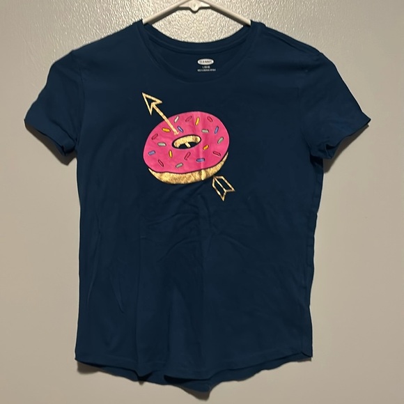 Old Navy girls donut tshirt. Size L 10/12 - Picture 1 of 4
